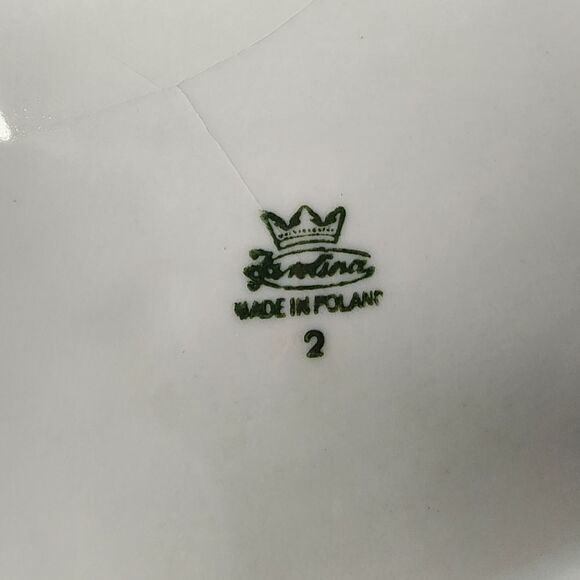 VINTAGE Favolina Made In Poland PLATE OR VANITY TRAY GOLD RIM HAND PAINTED - Picture 5 of 7